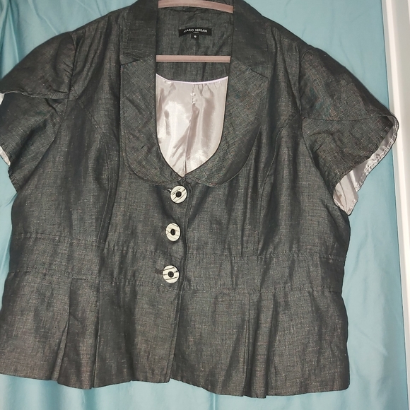 Cropped black blazer - Picture 5 of 9